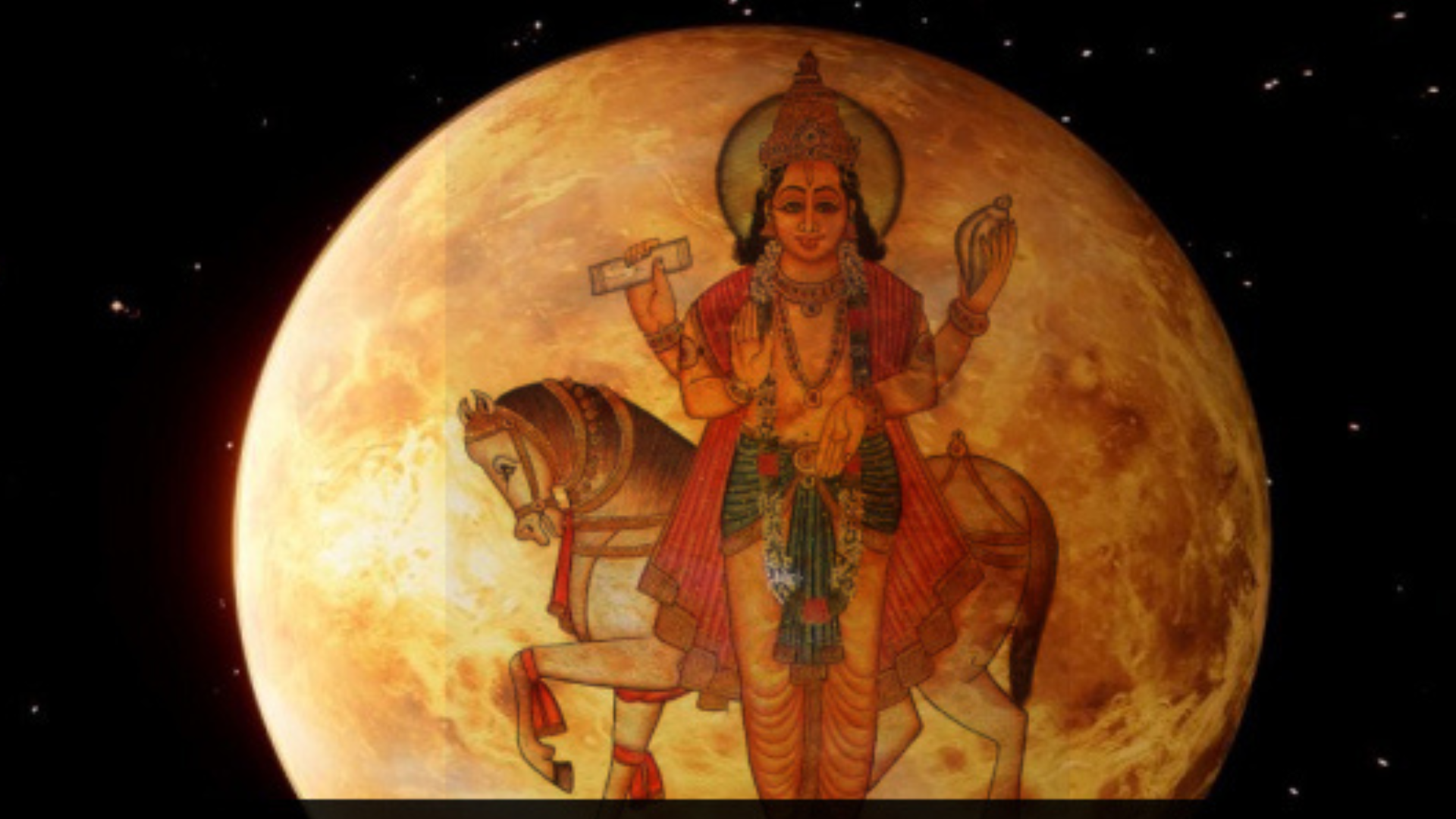 A serene figure adorned with rose petals and glowing light from the heart, under a starry sky with Venus shining brightly, symbolizing love and sacred devotion.