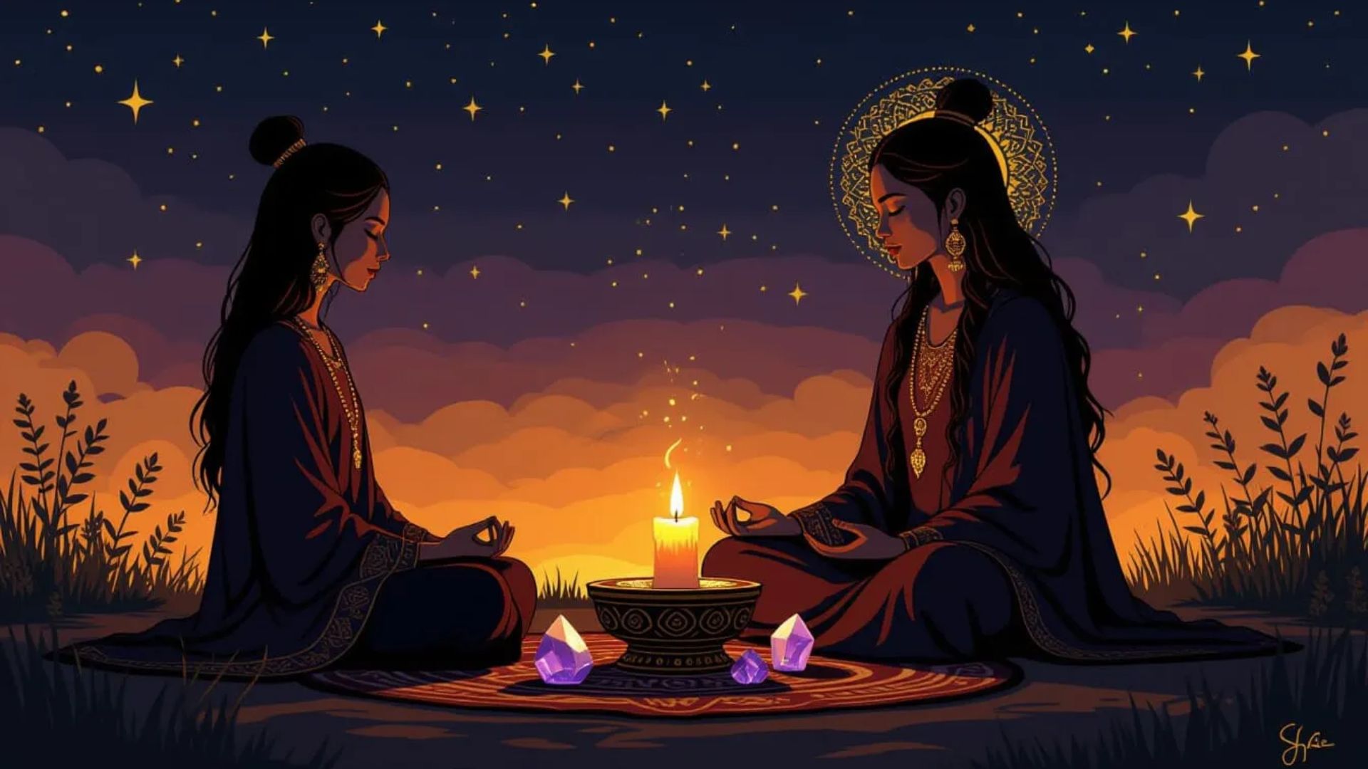 New Moon Renewal - Planting seeds of intention in the sacred darkness of the moon's cycle.